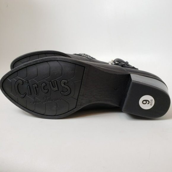 CIRCUS By Sam Edelman Henna Size 6 Black + Silver Studded Bootie - Picture 8 of 8